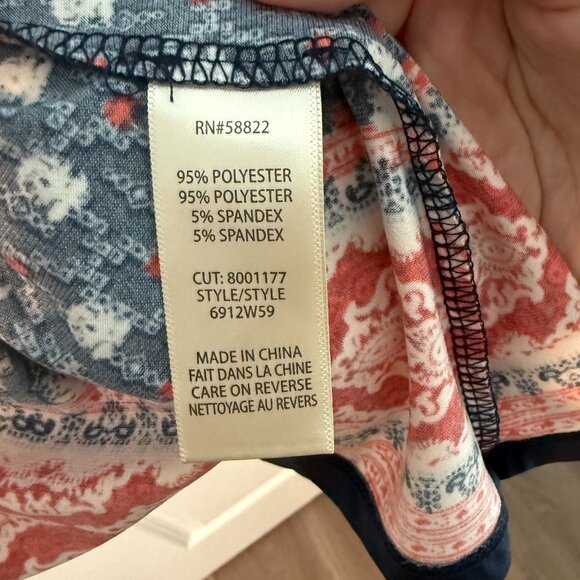 Max Studio Sleeveless Blue, Red, White Patchwork Dress Size Medium - Picture 4 of 4